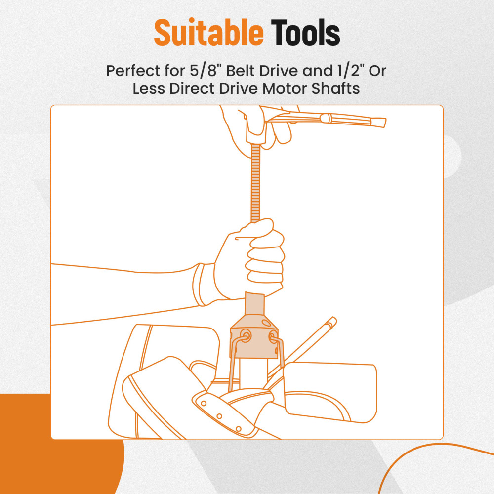 UP-1 Ultimate Hub Fan Blade Blower Wheel Puller Kit for 5/8 Belt Drive1/2