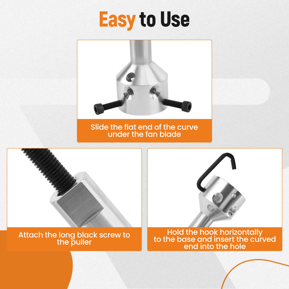 UP-1 Ultimate Hub Fan Blade Blower Wheel Puller Kit for 5/8 Belt Drive1/2