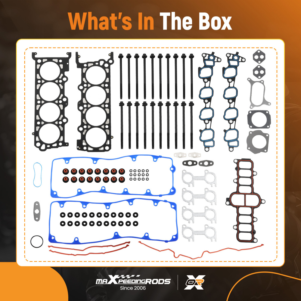 Head Gasket Set Bolts compatible for Ford Crown Victoria 4.6L 281CID compatible for V8 CNG SOHC ES72798