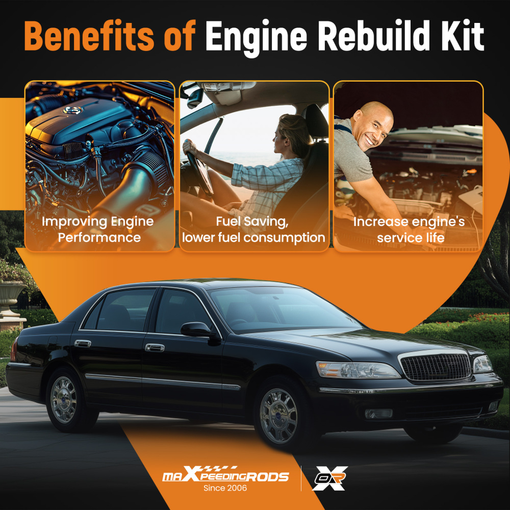 Head Gasket Set Bolts compatible for Ford Crown Victoria 4.6L 281CID compatible for V8 CNG SOHC ES72798