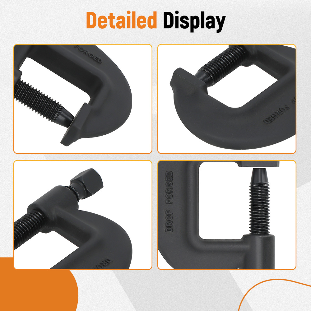 1.5‘’ Brute Force C-Clamp1-3/4 Opening Capacity 1-7/16 Throat for Shipbuilding