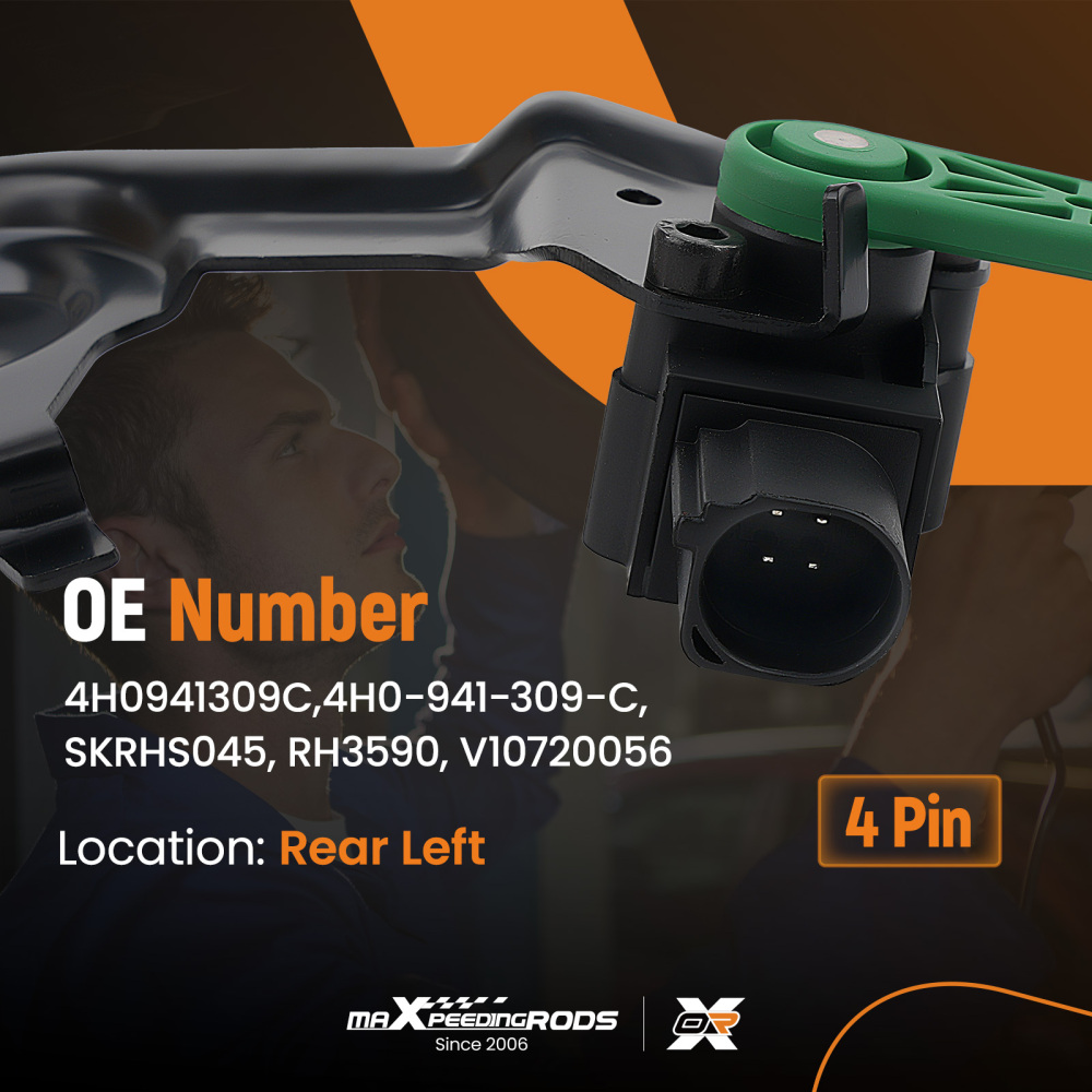 Rear Left Headlight Height Level Sensor For Audi Q5 3.2L V6 2009-2012 V10720056