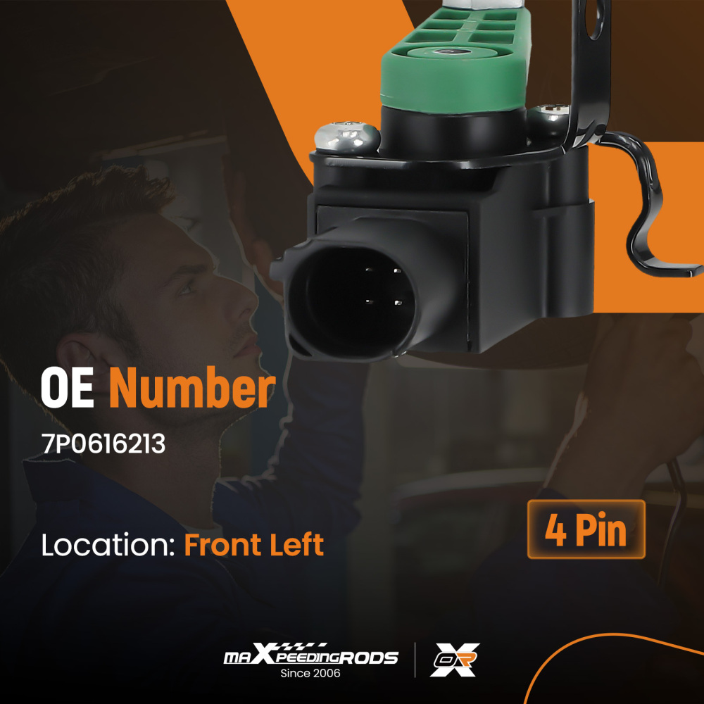 Anteriore Sinistro Sensore Altezza compatibile per VW Touareg 7P5 2010-2018 7P0616213 4Pin