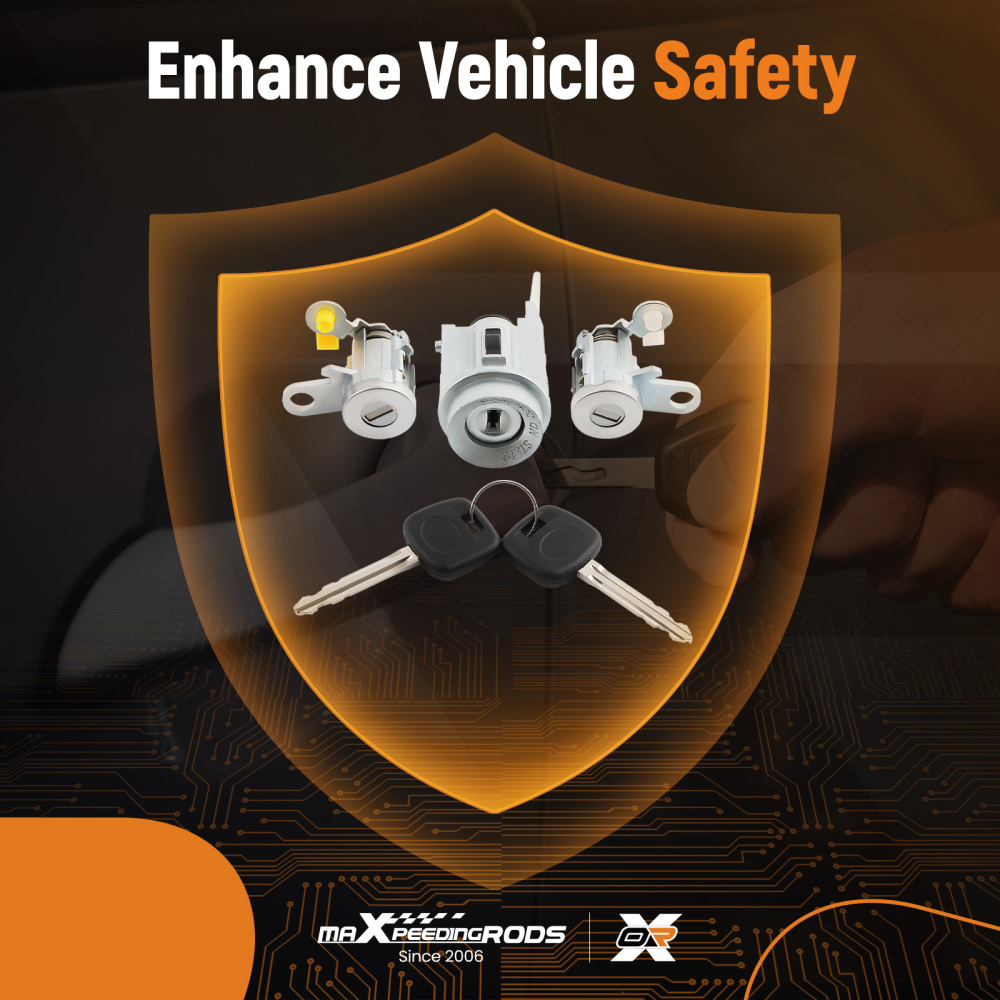 Same Key Matched Ignition Switch Door Lock Cylinder compatible for Toyota Tacoma 1995-2003