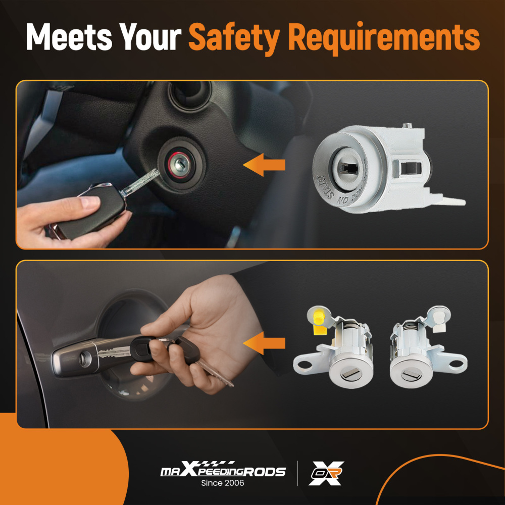 Same Key Matched Ignition Switch Door Lock Cylinder compatible for Toyota Tacoma 1995-2003