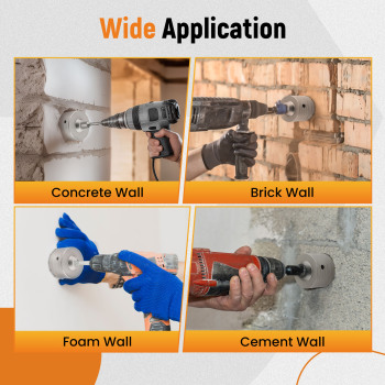 6PCS Concrete Hole Saw Kit 5 Inch SDS Plus Drill Bits for Brick 40‑125mm
