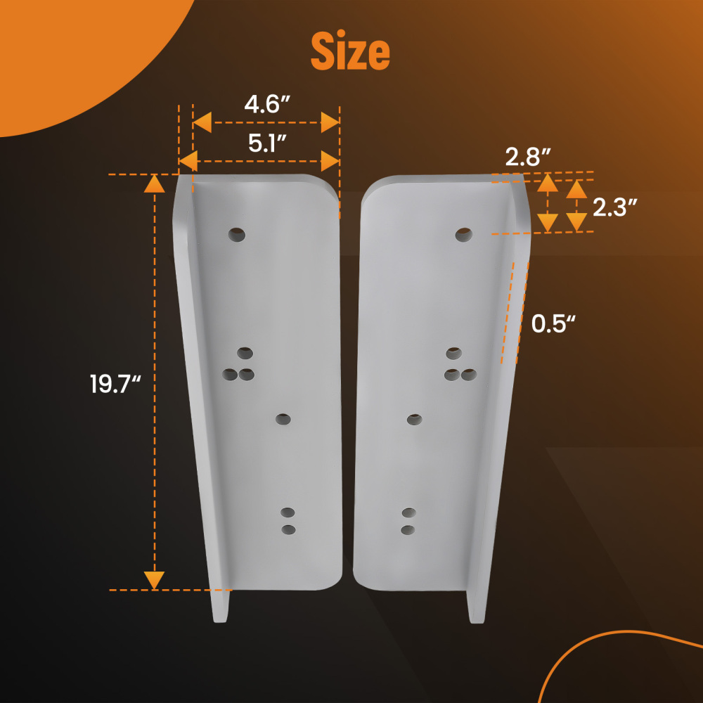 Pair 5 Jack Plate for Outboard Motor Extension to Raise The Motor Higher