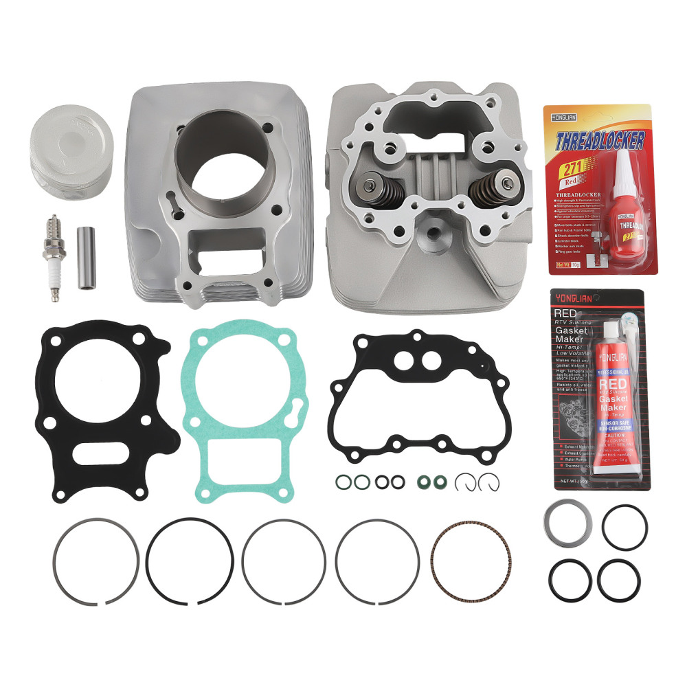 Engine Cylinder Head Piston Rebuild Kit compatible for Honda Sportrax 250 TRX250EX 03-08