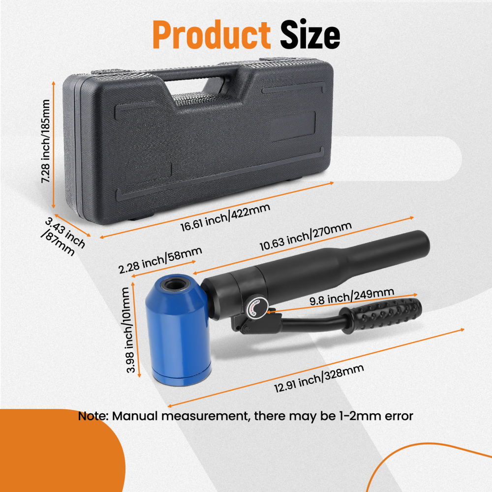 Hydraulic Knockout Hole Punch Driver KitElectrical Conduit Hole Cutter Set