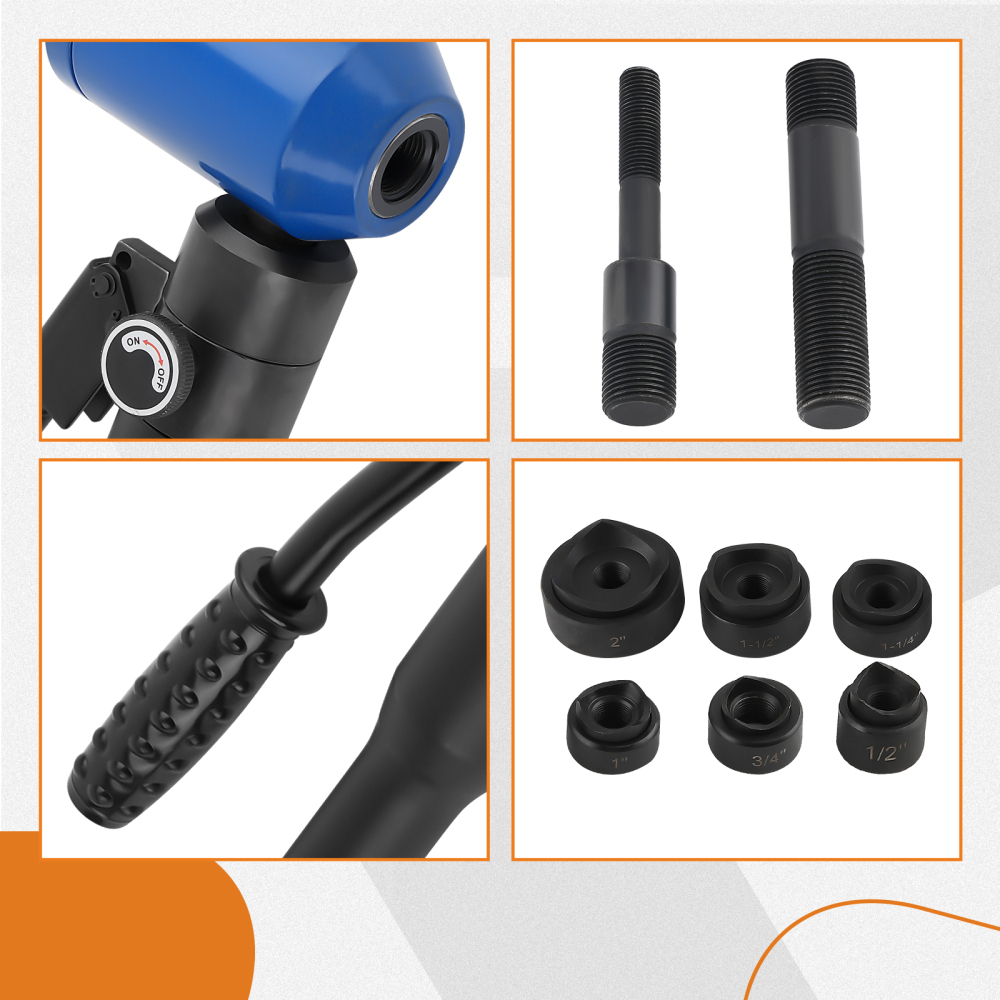 Hydraulic Knockout Hole Punch Driver KitElectrical Conduit Hole Cutter Set