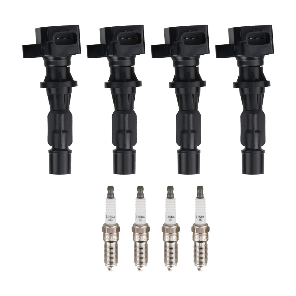 4 Ignition Coils + Spark Plugs compatible for Mazda 3 6 CX-7 L4 ‎2.0/2.3/2.5L UF540 90083
