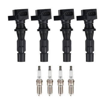 4 Ignition Coils + Spark Plugs compatible for Mazda 3 6 CX-7 L4 ‎2.0/2.3/2.5L UF540 90083