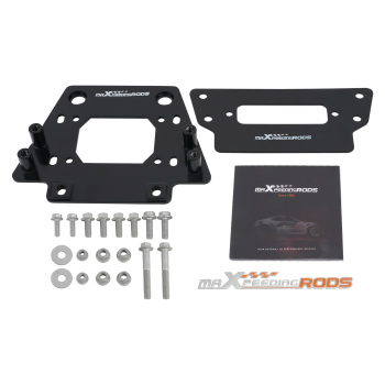 Front Heavy Winch Mount Plate Bracket Kit compatible for Kawasaki Teryx KRX 1000 20-24 UTV
