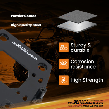 Front Heavy Winch Mount Plate Bracket Kit compatible for Kawasaki Teryx KRX 1000 20-24 UTV