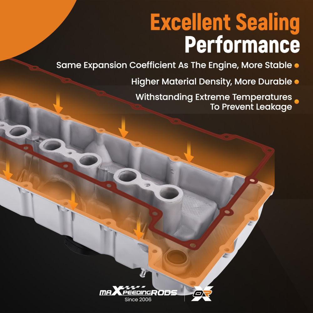 Aluminum Valve Cover Set compatible for BMW E90 E60 E85 325i 330i 525i 530i 2006 2007 N52