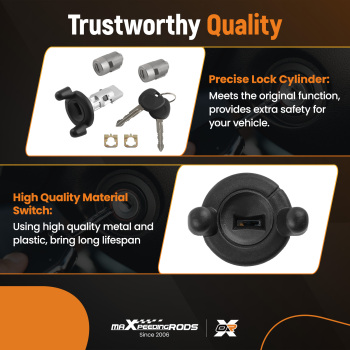 Door Lock CylindersIgnition Switch+2Keys compatible for Chevy Tahoe Silverado GMC Sierra