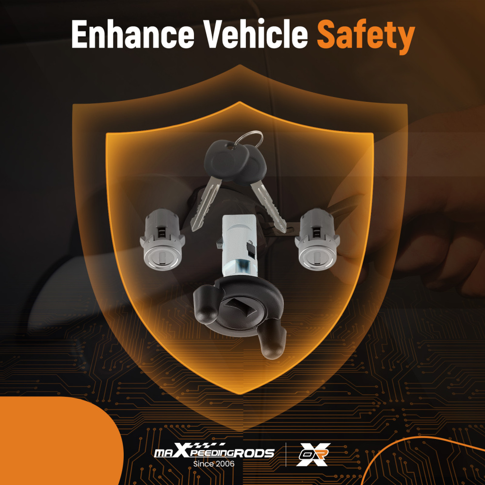 Door Lock CylindersIgnition Switch+2Keys compatible for Chevy Tahoe Silverado GMC Sierra