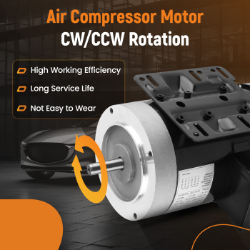 2HP Electric Motor 3450 RPM Compressor Duty 56CFrame 3 Phase 5/8 Shaft 230/460V