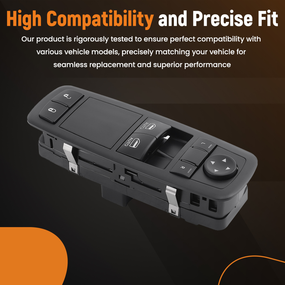 Front Left Driver Side Power Window Switch compatible for Ram 3500 Pickup 13-22 68148893AB