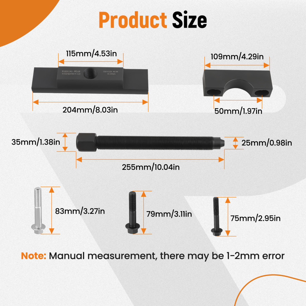 Heavy-Duty Yoke Puller Semi Truck Yoke Remover Tool Kit for Class 6-8 trucks