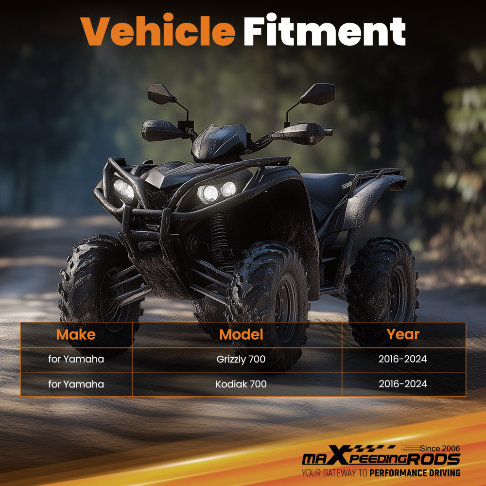 ATV Winch Mounting Mount Bracket Plate Kit For 16-24 compatible for Yamaha Grizzly / Kodiak 700