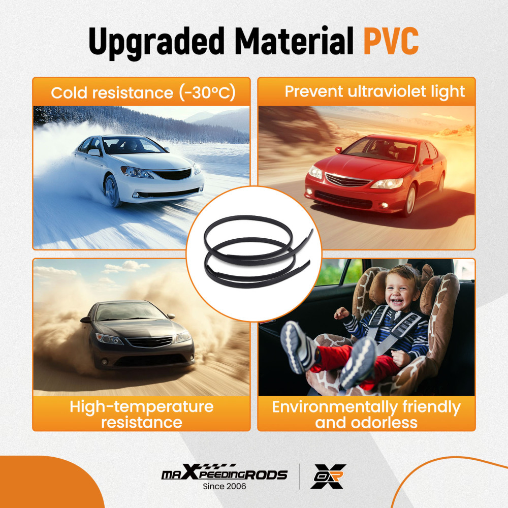 LR Roof Trim Molding Sealing Strip Set compatible for Toyota Camry 2012-2017 75556-06080