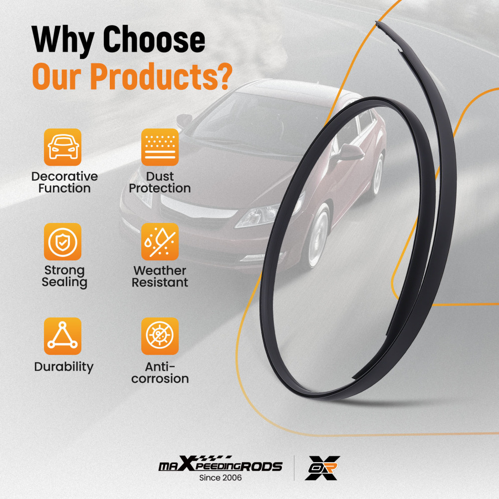 LR Roof Trim Molding Sealing Strip Set compatible for Toyota Camry 2012-2017 75556-06080