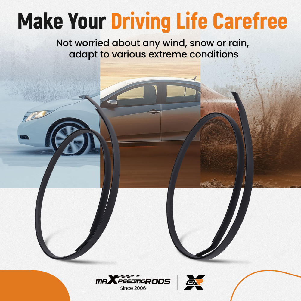 LR Roof Trim Molding Sealing Strip Set compatible for Toyota Camry 2012-2017 75556-06080