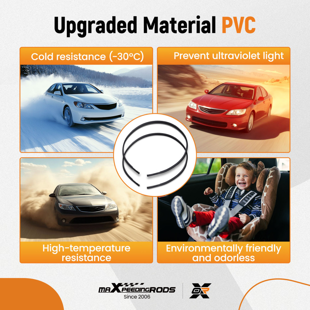 LR Roof Molding Trim Set compatible for Toyota Prius C 2012-2019 75552-52190 75551-52210