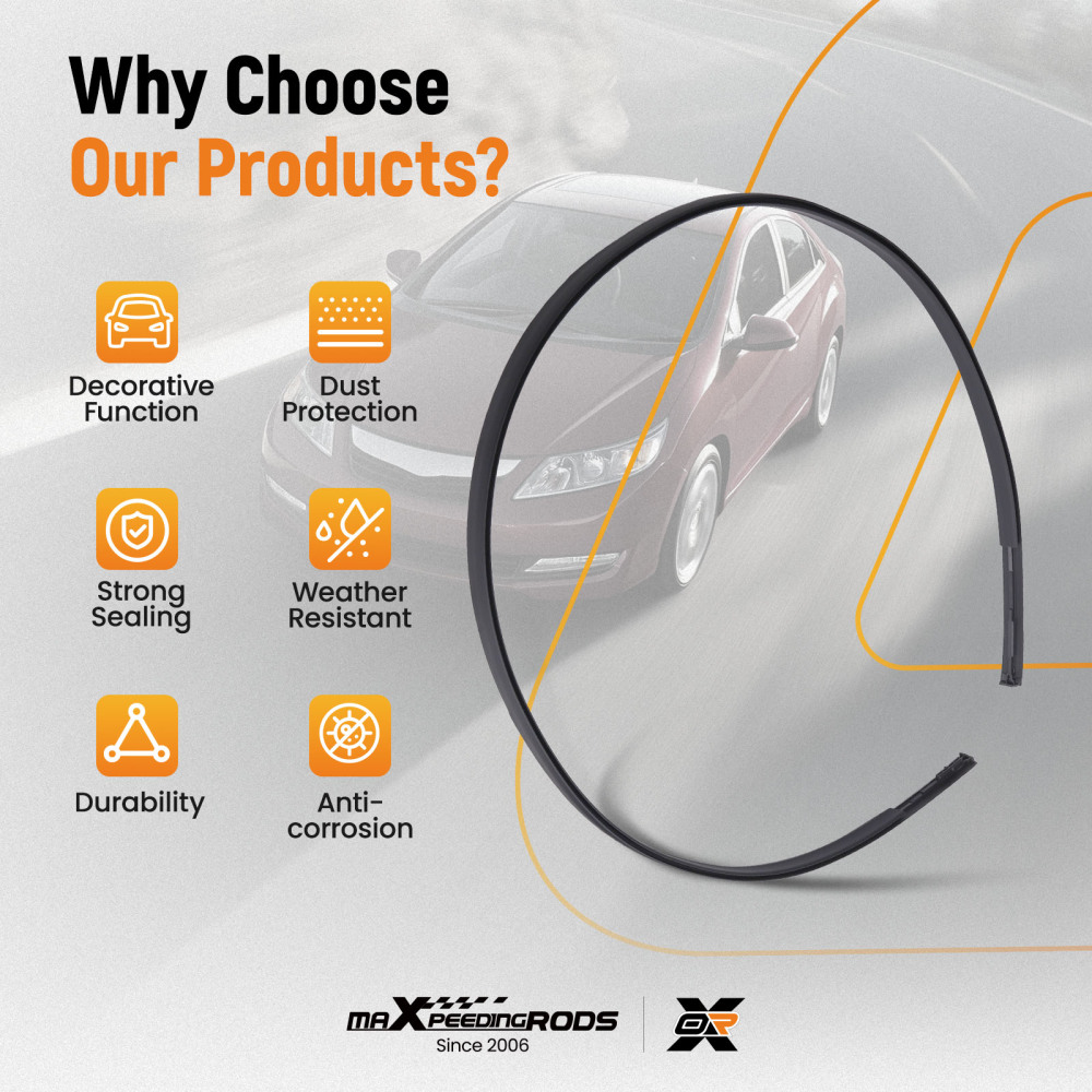 LR Roof Molding Trim Set compatible for Toyota Prius C 2012-2019 75552-52190 75551-52210