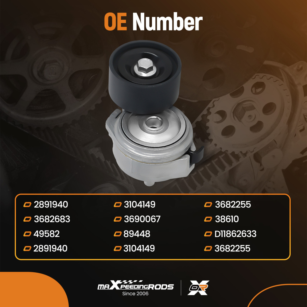 Belt Tensioner Pulley compatible for Cummins ISX ISX15 2891940 3104149 3682255 3682683