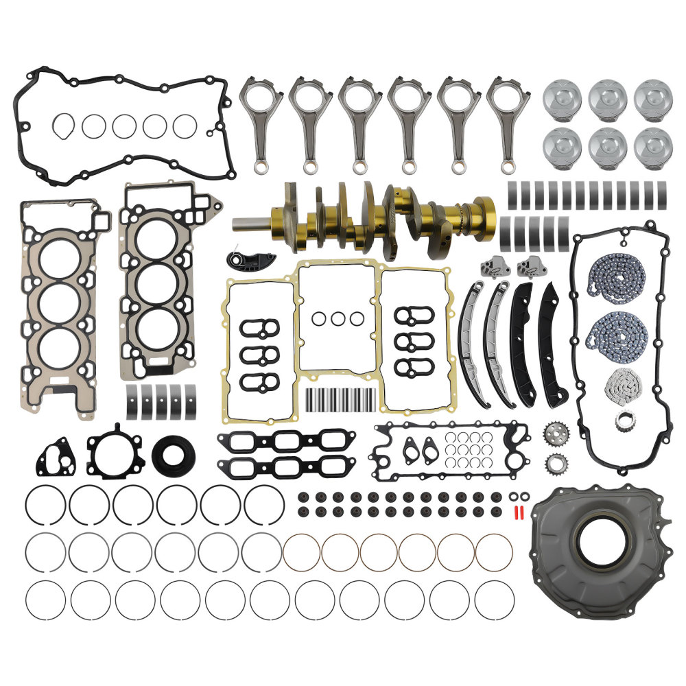 AJ126 3.0L V6 Engine Overhaul Rebuild Kit w/ Crankshaft Rods Timing compatible for Jaguar