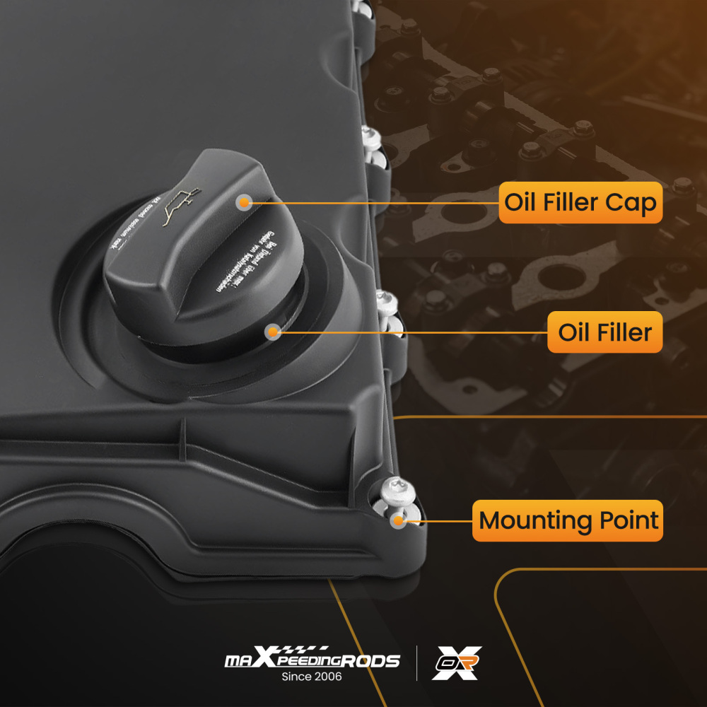 Coperchio valvola testata cilindro compatibile per Audi A6 Avant 4F5, C6 2.0L 2005/06-2011