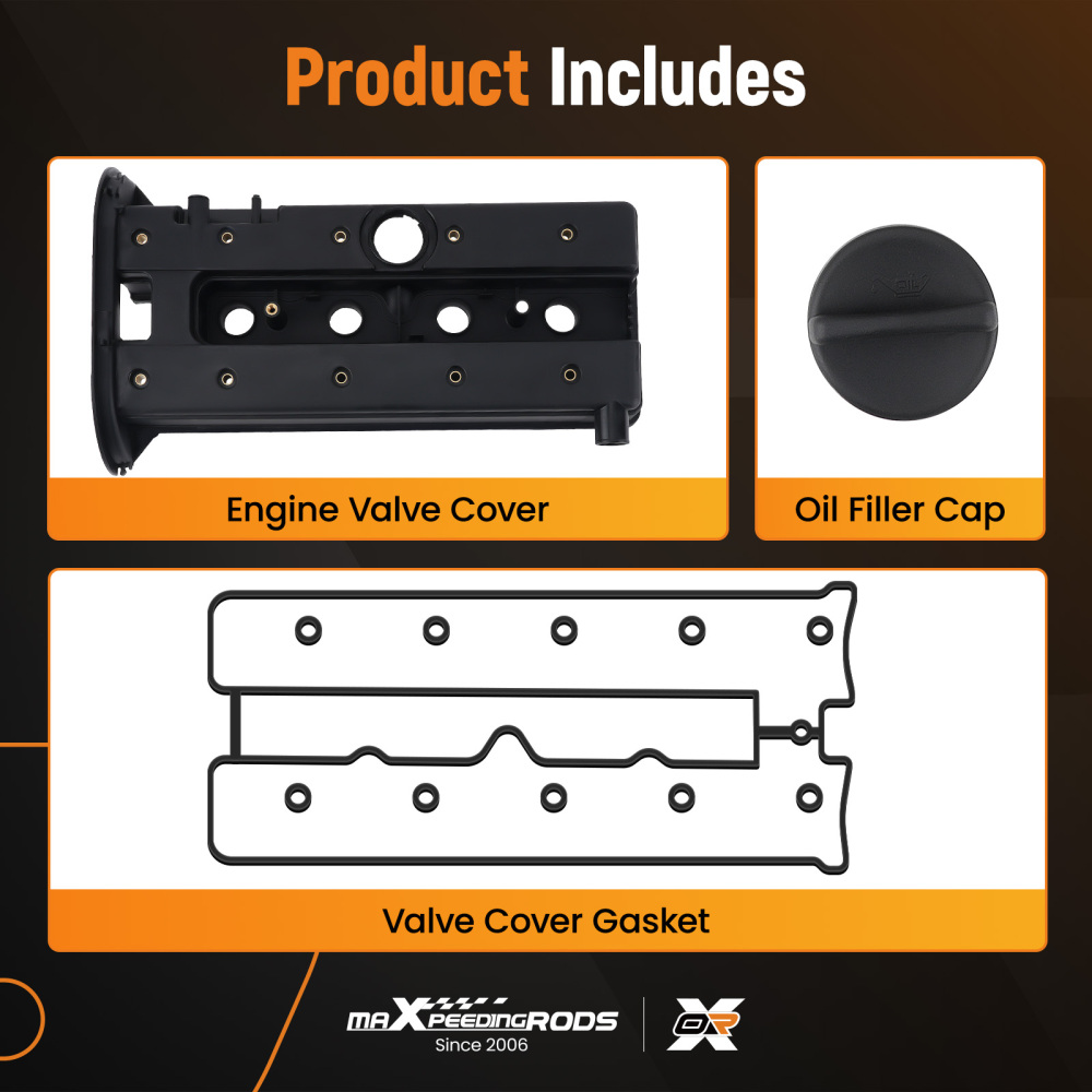 Valve Cover w/Gasket compatible for Daewoo Leganza Nubira L4 2.0L 2.2L 1999-2002 92062396