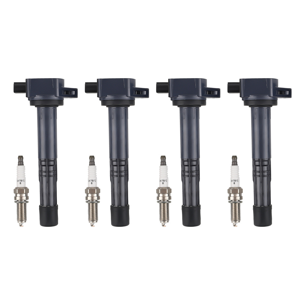 4pcs Ignition Coil4pcs Spark Plug compatible for Acura ILX compatible for Honda Accord Civic CR-V UF602