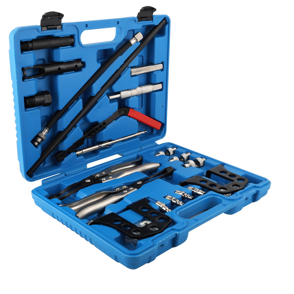 Cylinder Head Service Tool Kit For Valve Springs Guides Bushes Stem Seal remover