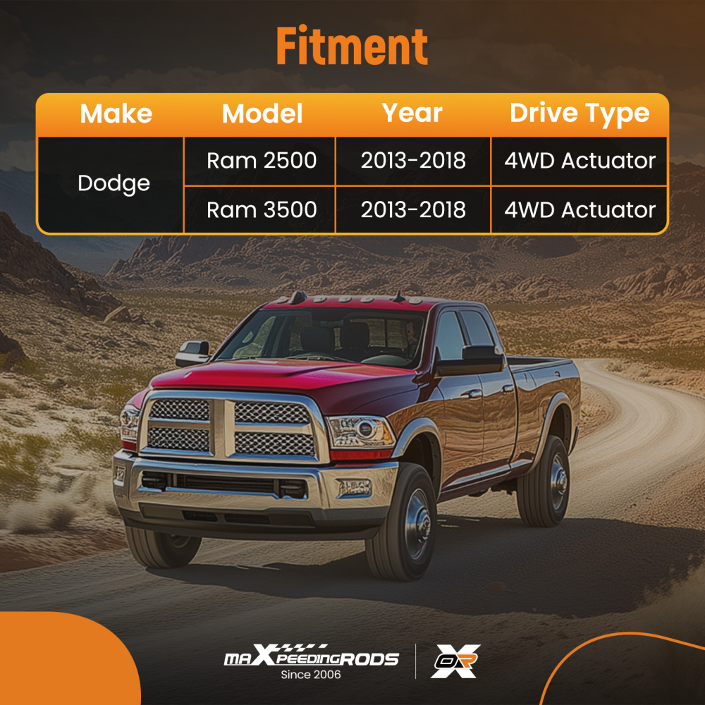 Front Axle Actuator Fork Assembly compatible for Dodge Ram 3500 2500 4X4 4WD 2013-2018