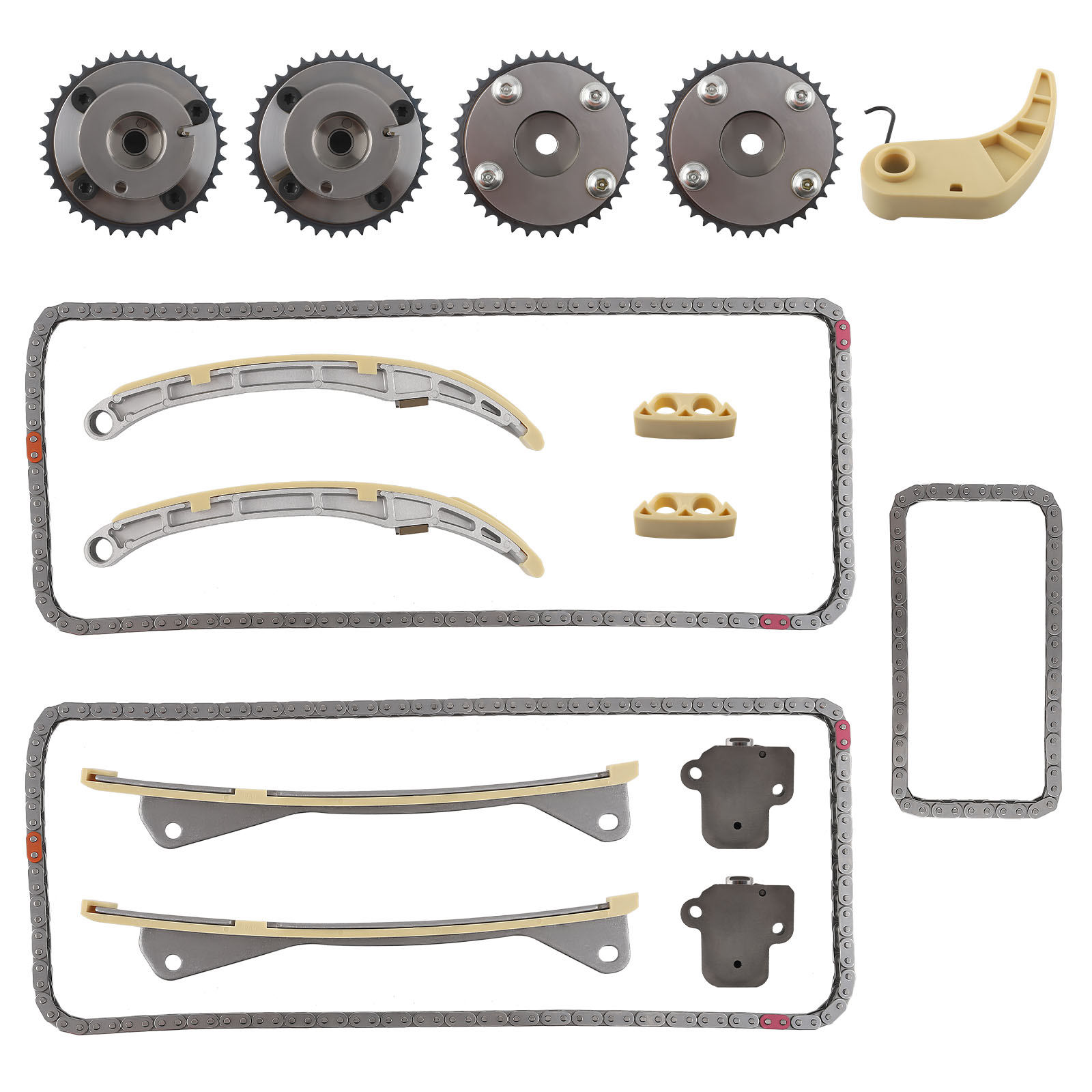Engine Timing Chain Kit compatible for Hyundai/Kia 3.3L3.8L Santa Fe Sorento Azera compatible for Genesis