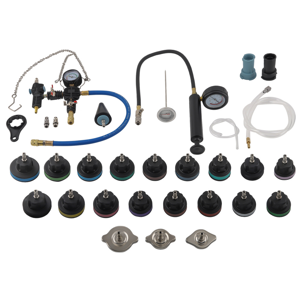28pcs Radiator Pressure Tester Coolant Purge Refill Vacuum Cooling System Kit