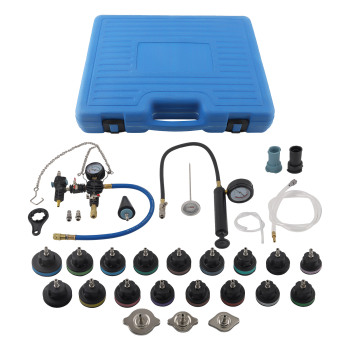 28pcs Radiator Pressure Tester Coolant Purge Refill Vacuum Cooling System Kit