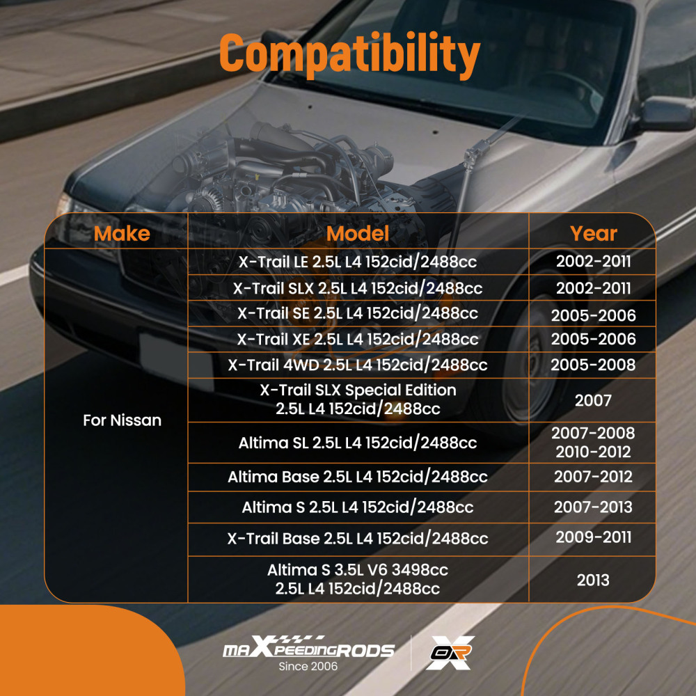 Power Steering Pump compatible for Nissan Altima S SL X-Trail LE SE XE 2005-2006 49110ZX01B