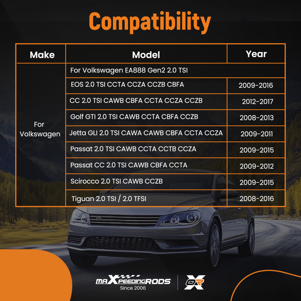 Engine Rebuild Kit compatible for Audi A4 compatible for VW Jetta GTI Passat EOS CCTA CAE EA888 Gen2 2.0T
