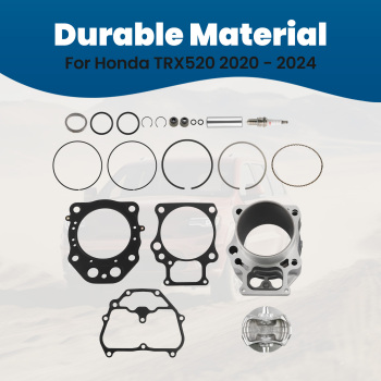 Cylinder Piston Rings Gasket Top End Rebuild Kit compatible for Honda Foreman TRX520 20-24