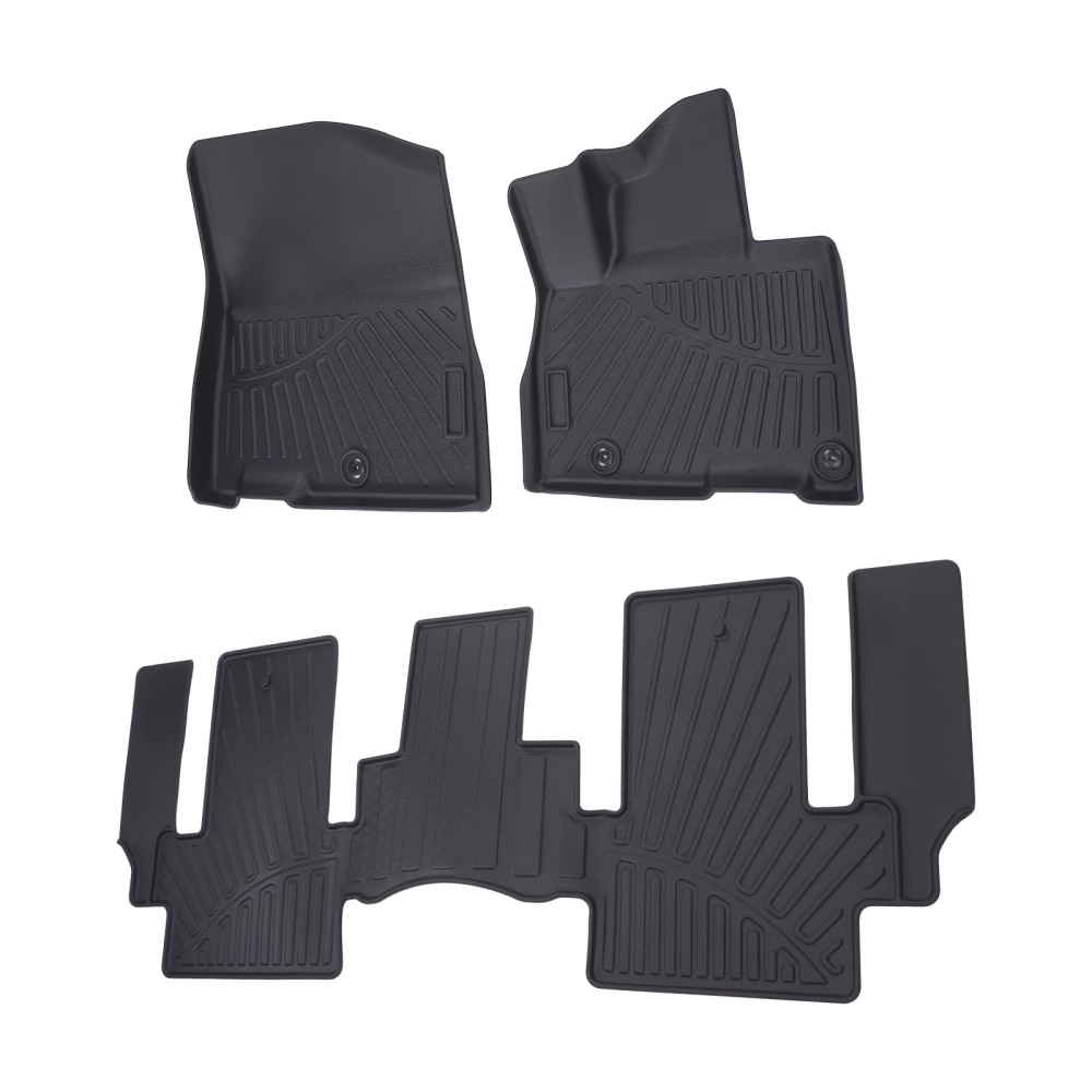 3 Row Floor Mats Liner compatible for Kia Carnival MPV 8 Seats Models 2022-2024 All Weather