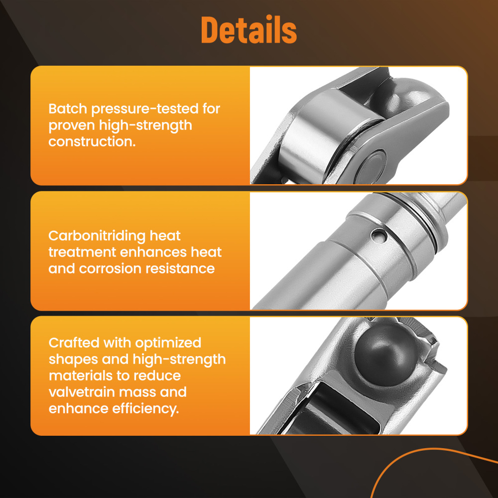 12Pcs Rocker Arms12Pcs Hydraulic Valve Lifters Kit for MR1323 JB7524 24100294