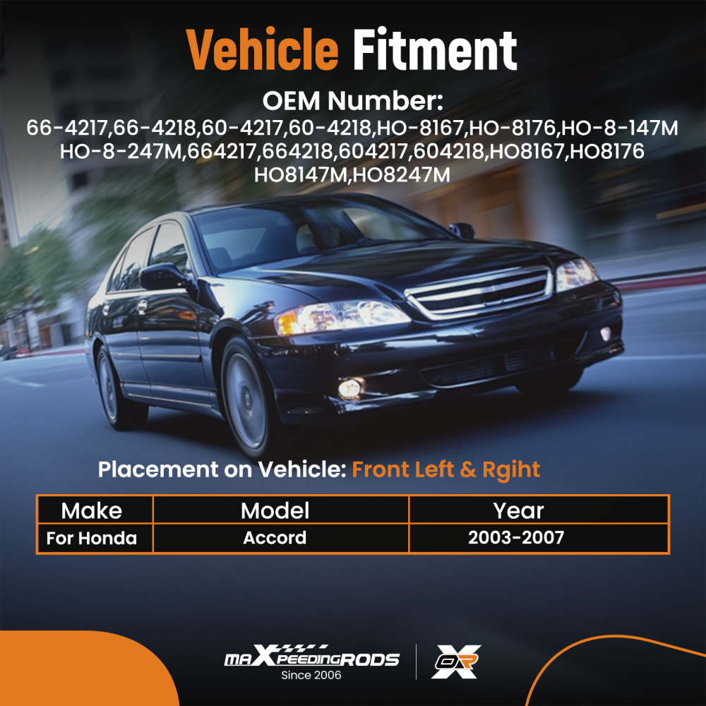 Front CV Axle Shaft Joint+Bearings For Accord LX EX 2.4L 2003-2007