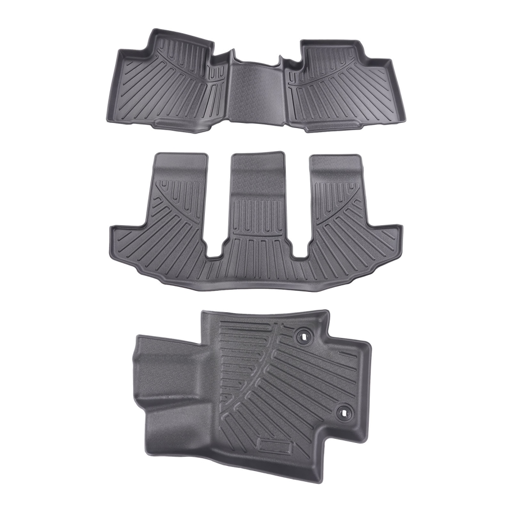 Floor Mats Liners compatible for Toyota Highlander TPE Rubber Carpet All Weather 2020-2024