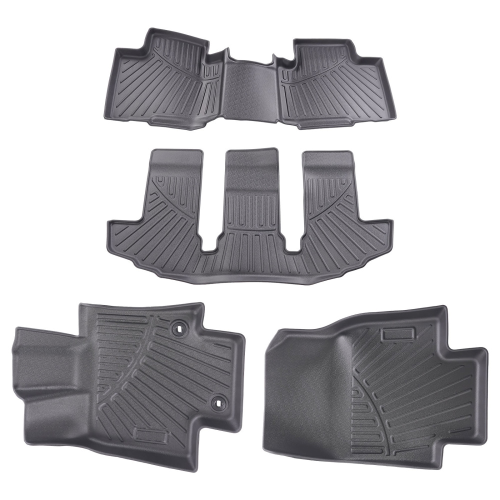 Floor Mats Liners compatible for Toyota Highlander TPE Rubber Carpet All Weather 2020-2024