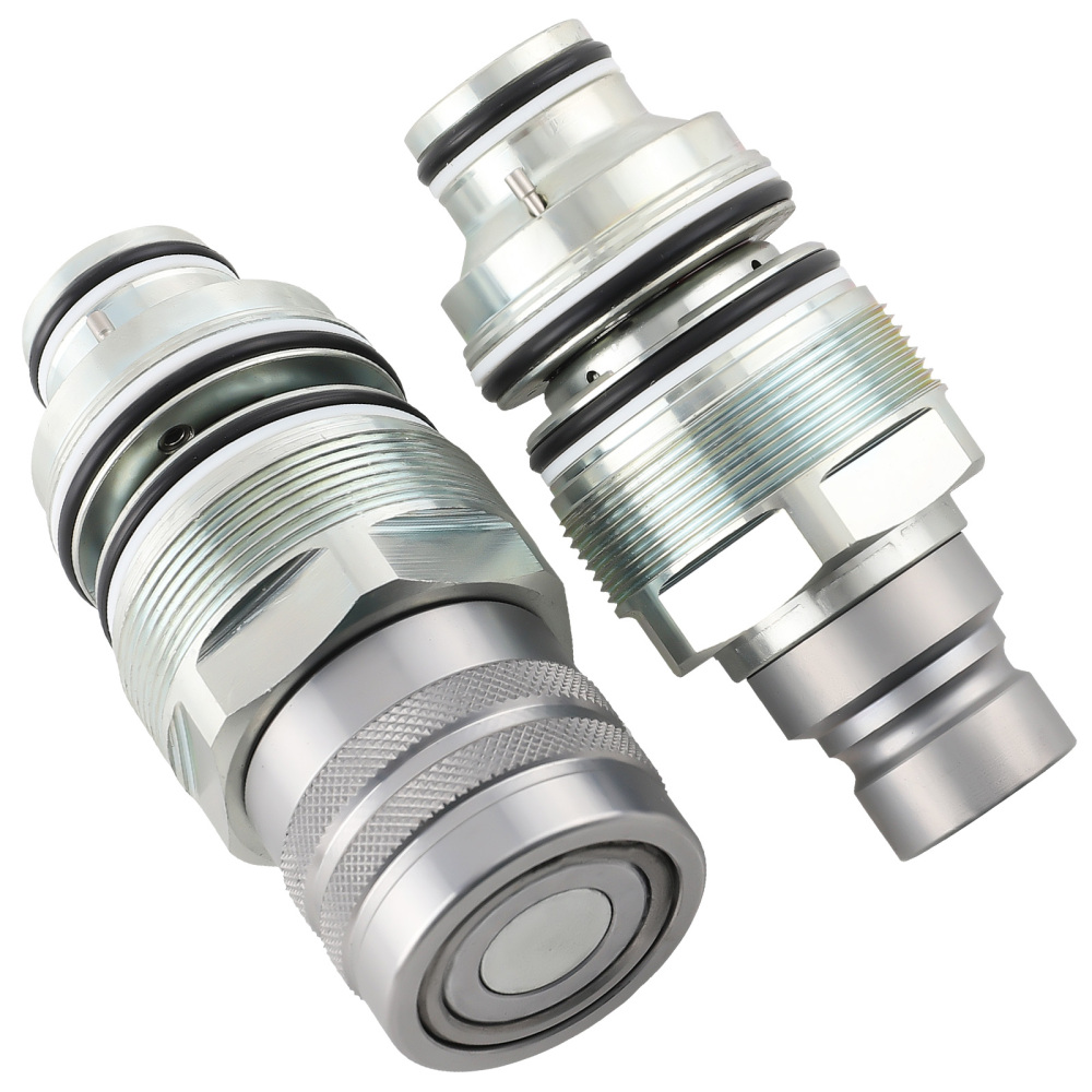 MaleFemale Flat Face Coupler Kit compatible for Bobcat Loader 753 763 6679837 6680018