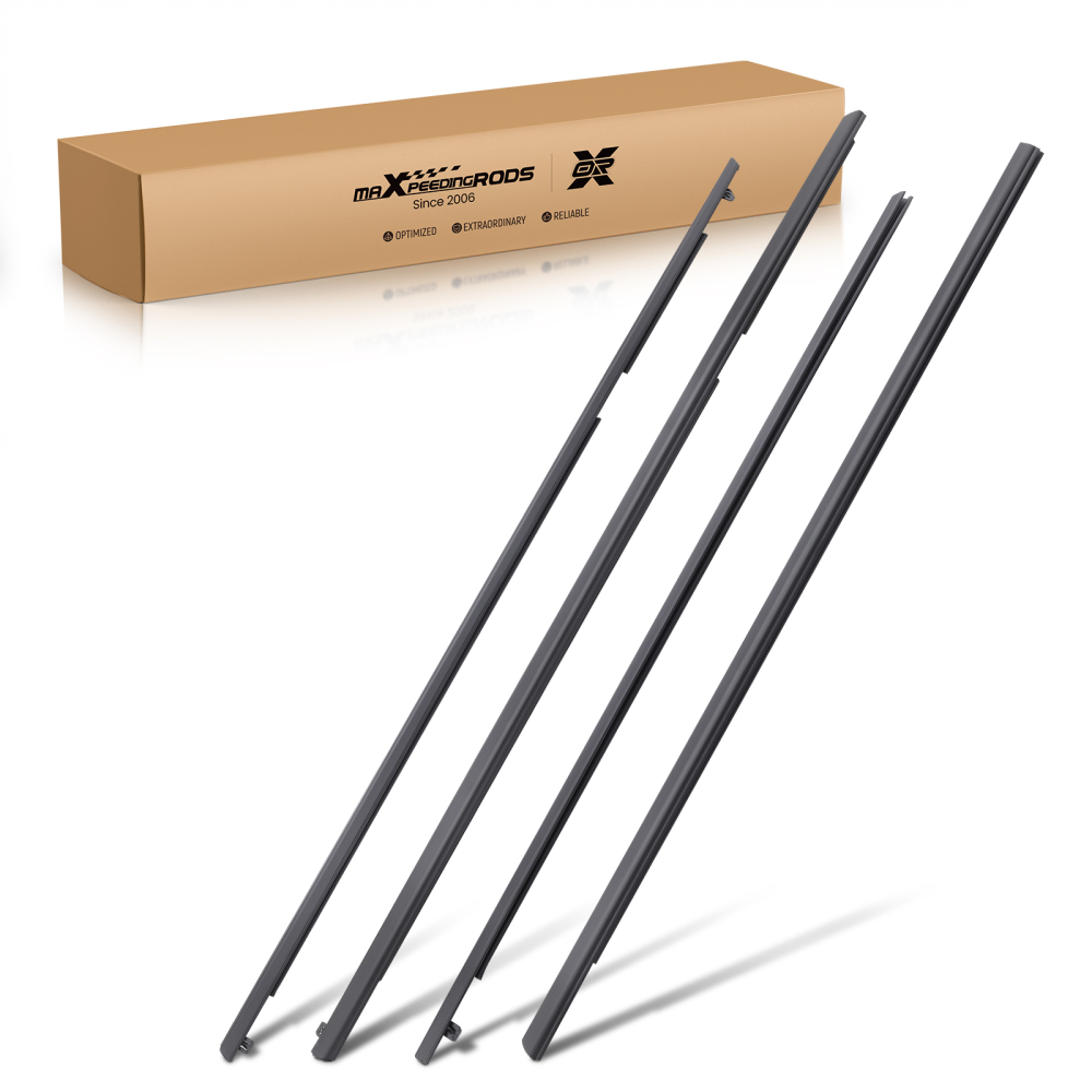 92277518 4×Door Window Reveal Molding Weatherstrip For 08-09 compatible for Pontiac G8 GT GXP